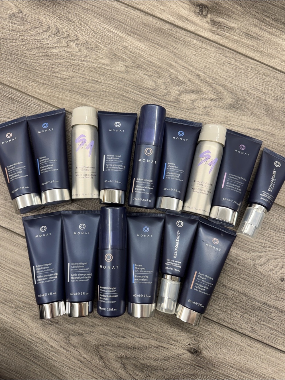 Lot of Monat Travel-Size Hair Care